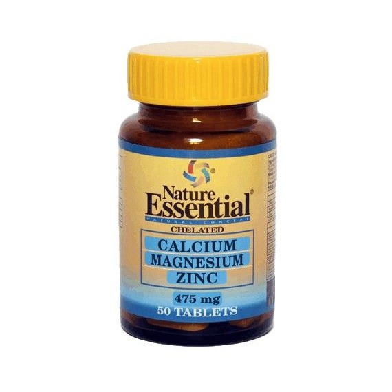 Calcio, Magnesio y Zinc 475mg - 50 Comprimidos - Nature Essential