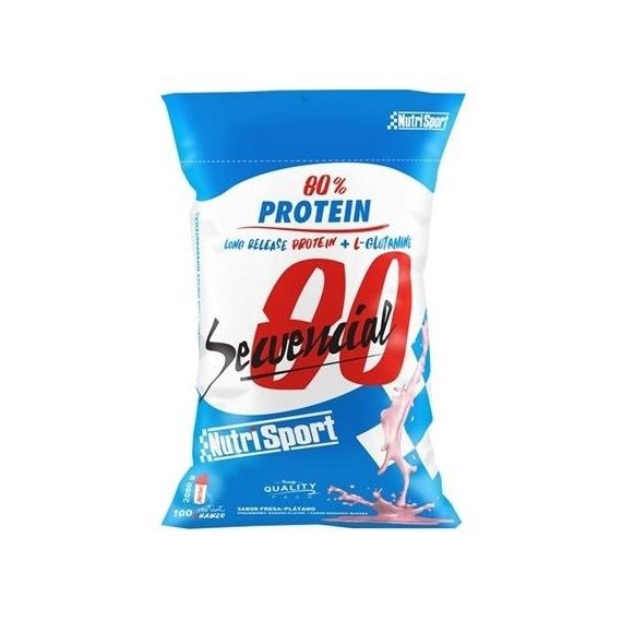 Secuencial 80 - 500g - Fresa y Platano - NutriSport 