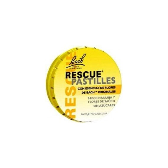Rescue Pastillas - Sabor Naranja y Flores de Sauco - 50g - Flores de Bach