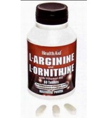 L-Arginina y L-Ornitina 600/300 mg - 60 Comprimidos - HealthAid
