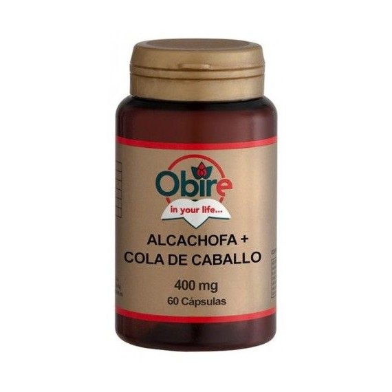 Alcachofa + Cola de Caballo 400mg - 60 Cápsulas - Obire