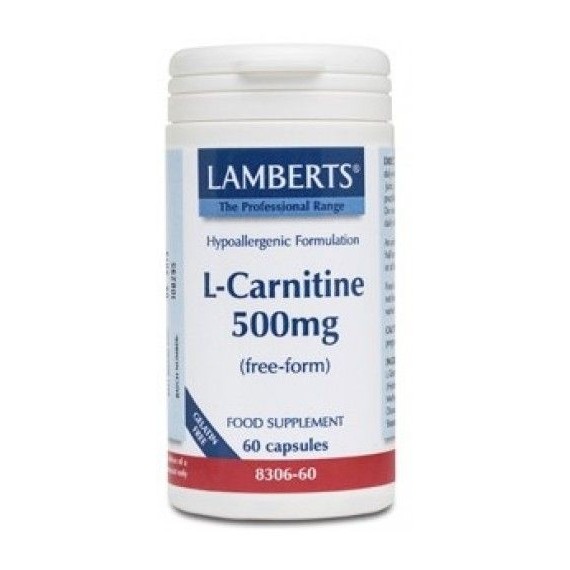 L-Carnitina 500mg - 60 Cápsulas - Lamberts