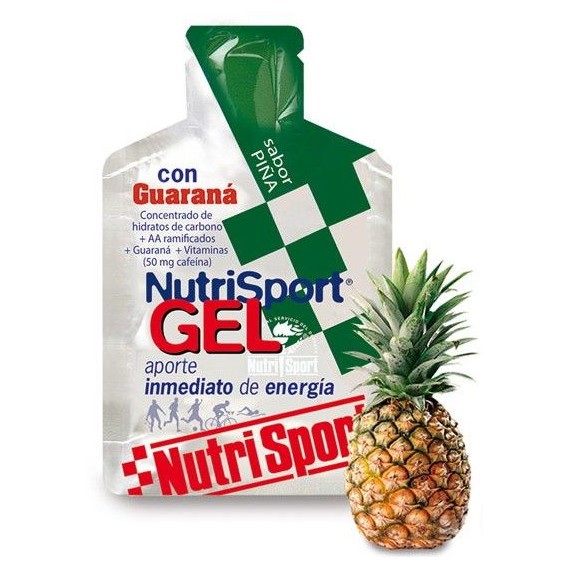 Gel con Guaraná - NutriSport - 40 g - 24unid - Piña