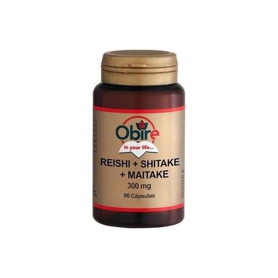 Reishi + Shitake + Maitake 300mg - 90 Cápsulas - Obire